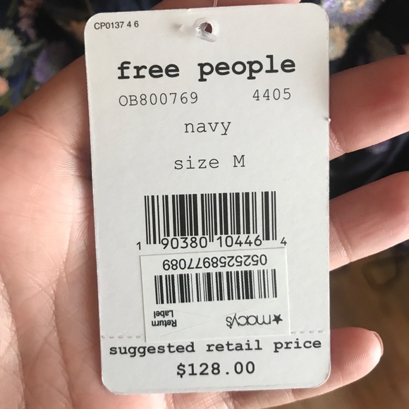 NWT Free People off the shoulder blue top! - Picture 4 of 5